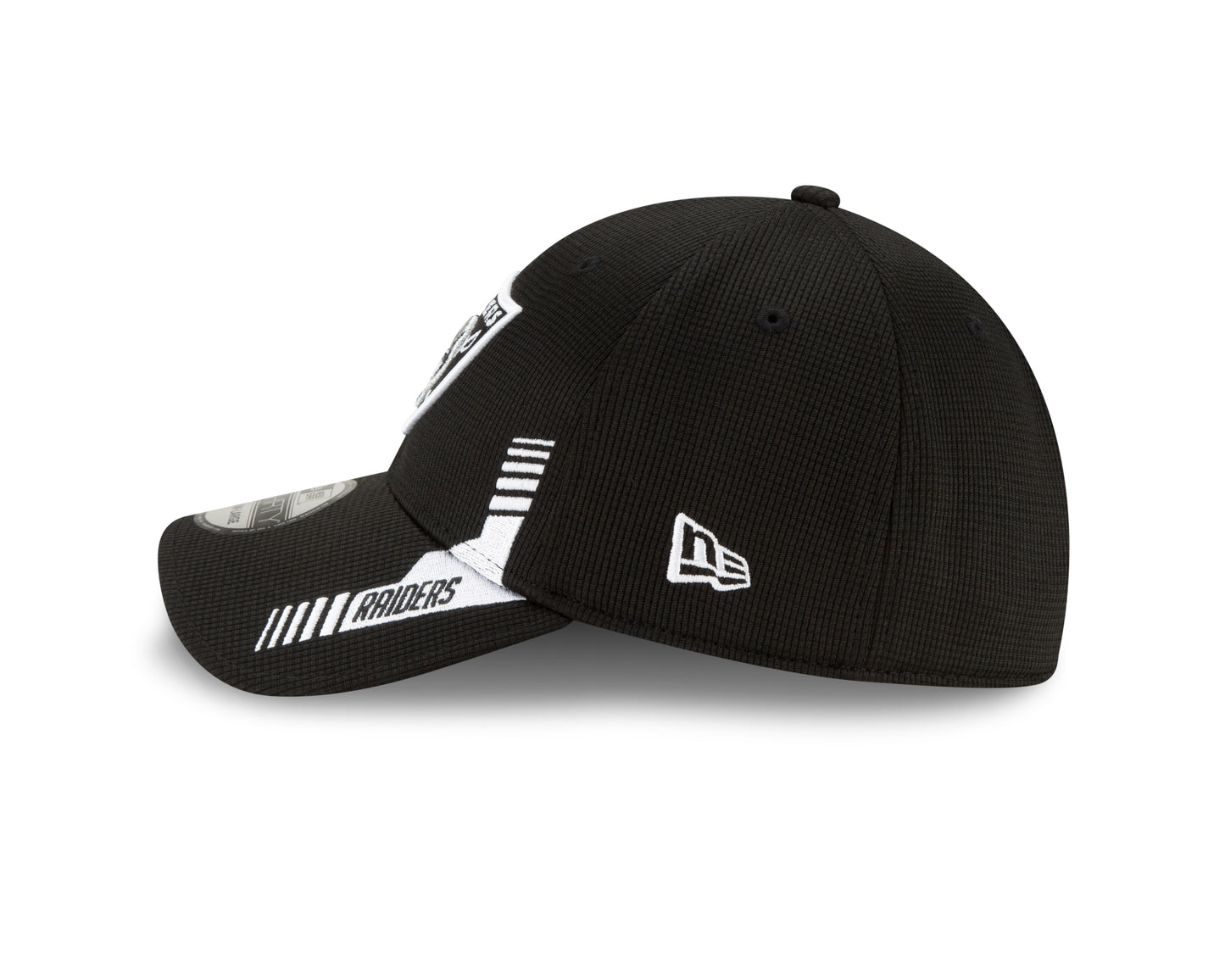 Las Vegas Raiders New Era Blak & Silver Sideline Home 39THIRTY Flex Hat