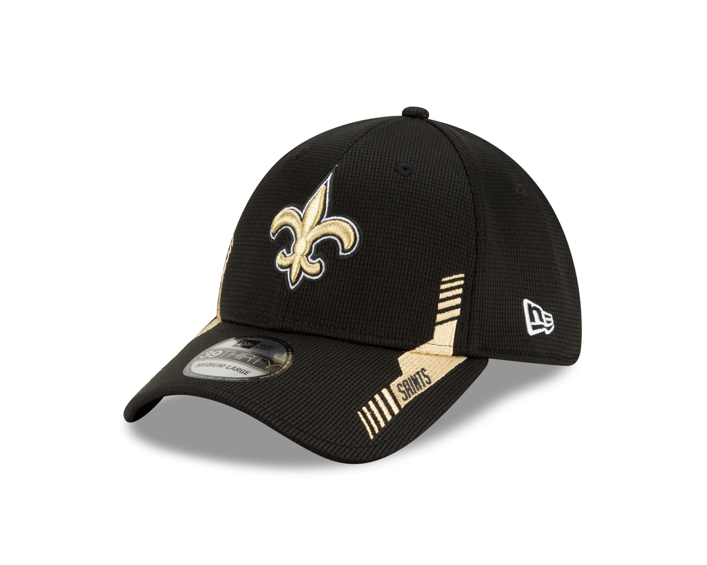 New Orleans Saints New Era Black & Gold  Sideline Home 39thirty Hat