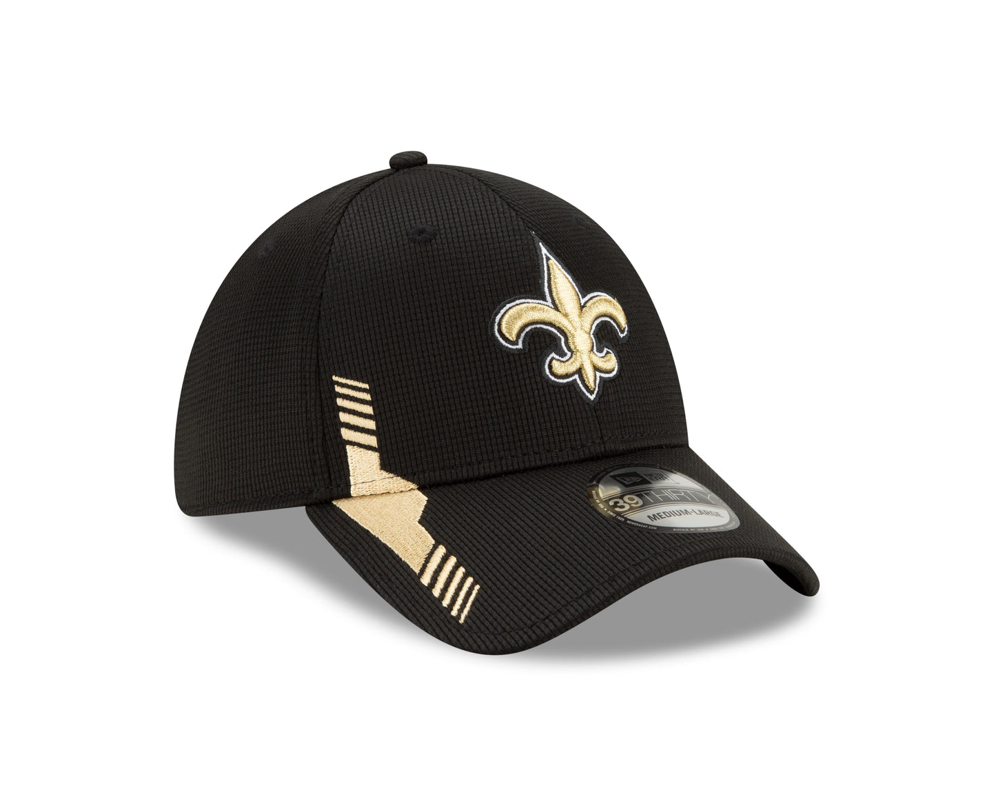 New Orleans Saints New Era Black & Gold  Sideline Home 39thirty Hat