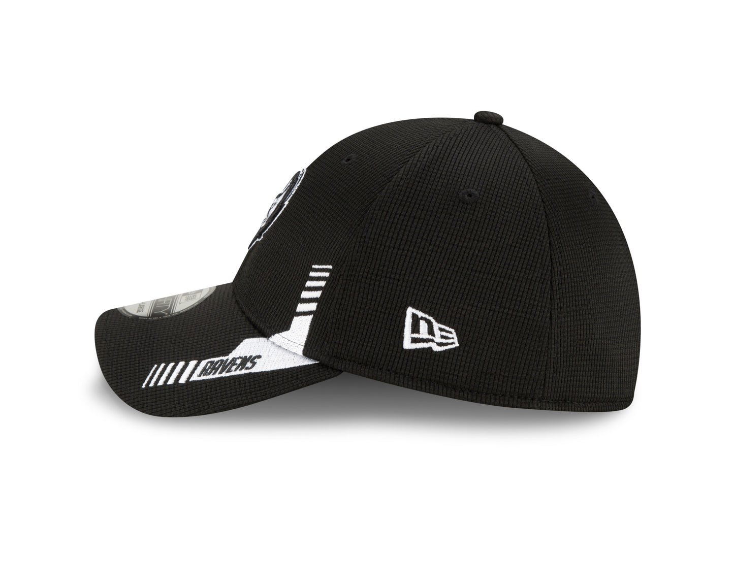 Baltimore Ravens New Era Sideline Black and White 39THIRTY Flex Hat