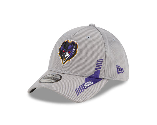 Baltimore Ravens New Era Sideline Gray 39THIRTY Flex Hat