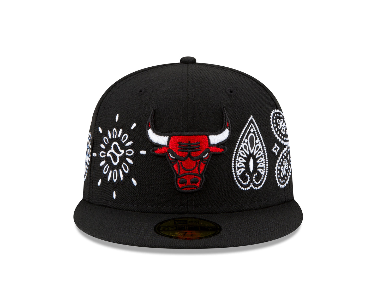 Chicago Bulls New Era Paisley All-Over 59FIFTY Fitted Hat - Black