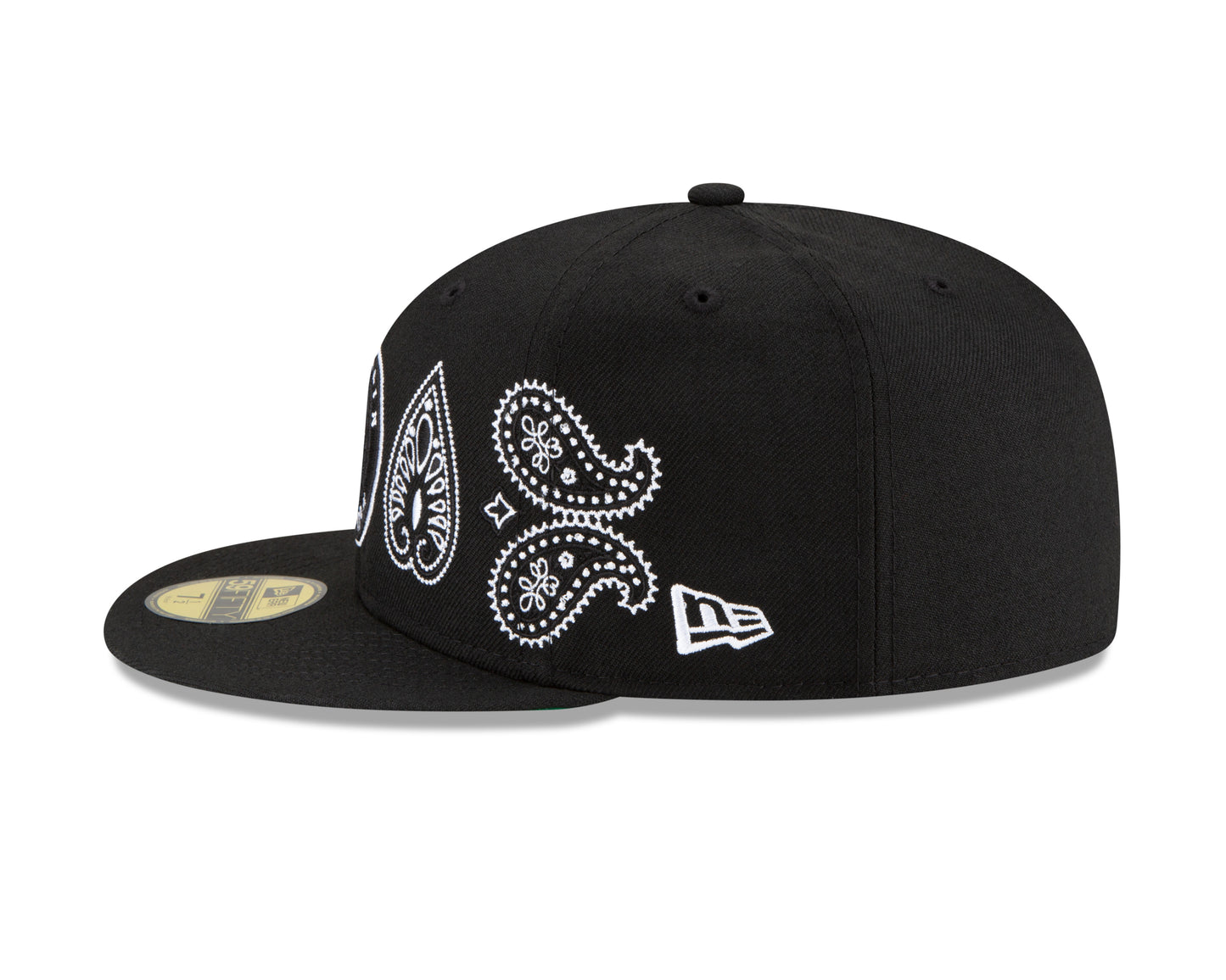 Brooklyn Nets New Era Paisley All-Over 59FIFTY Fitted Hat - Black