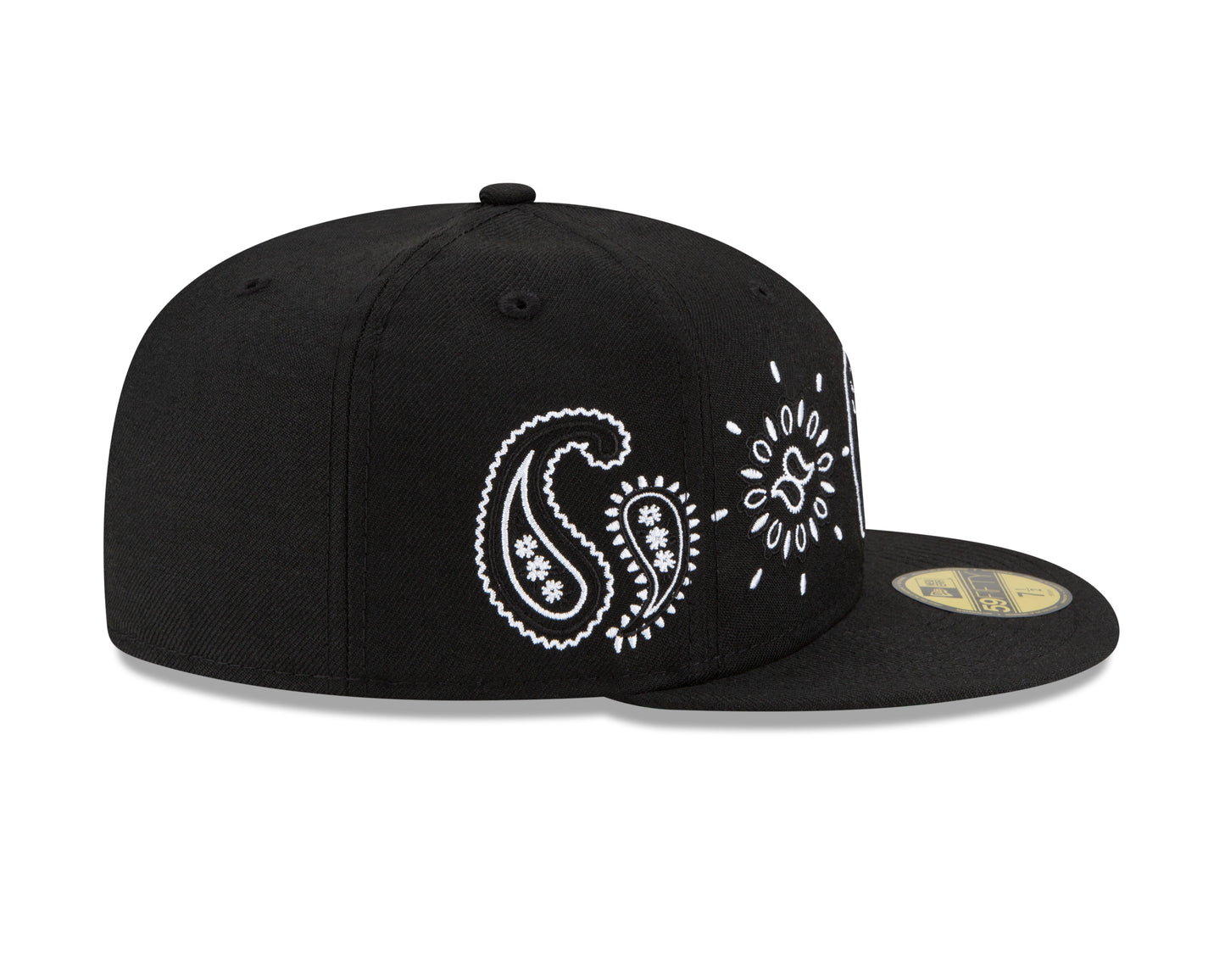Brooklyn Nets New Era Paisley All-Over 59FIFTY Fitted Hat - Black