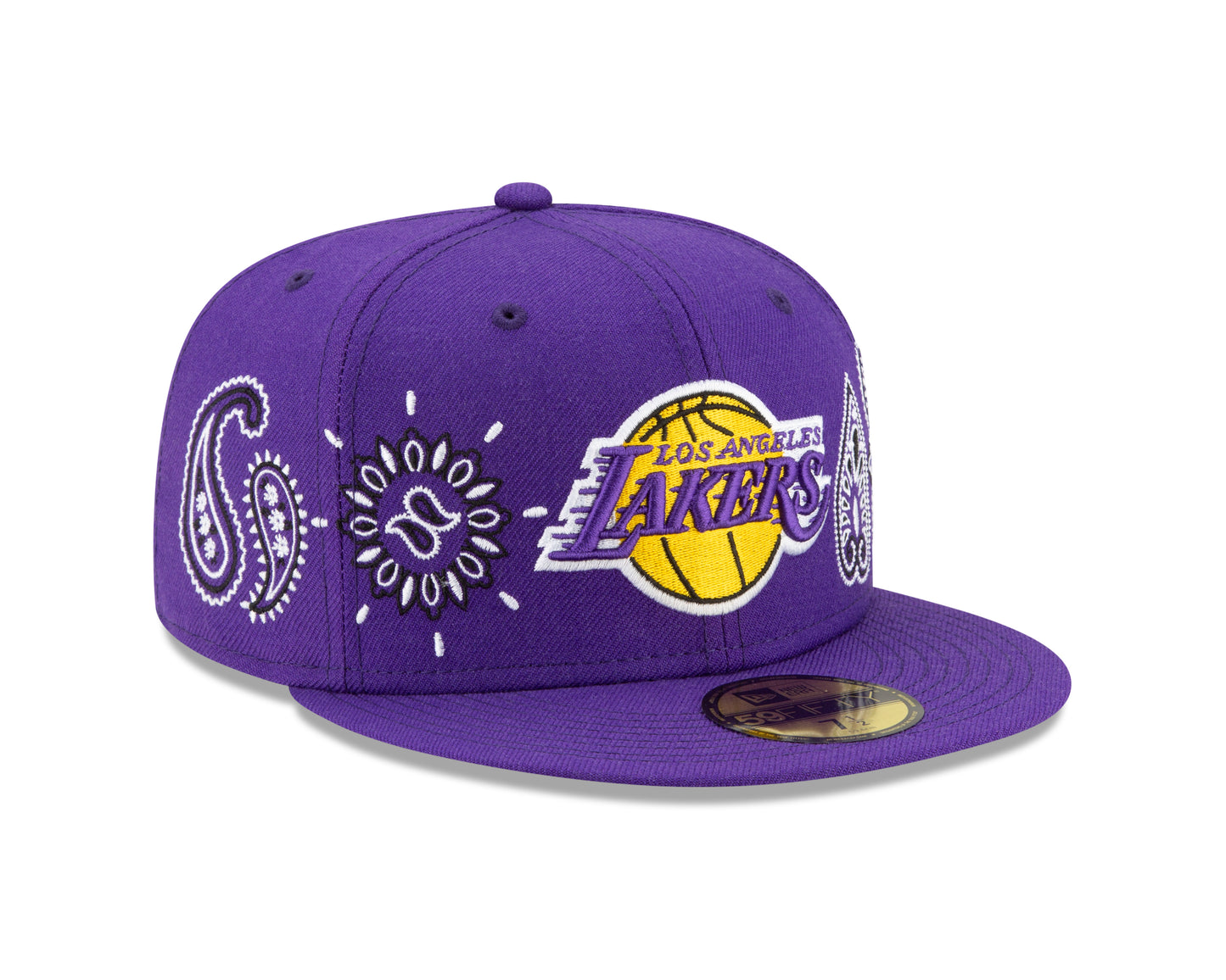 Los Angeles Lakers All Over Print Paisley 59Fifty Fitted Hat