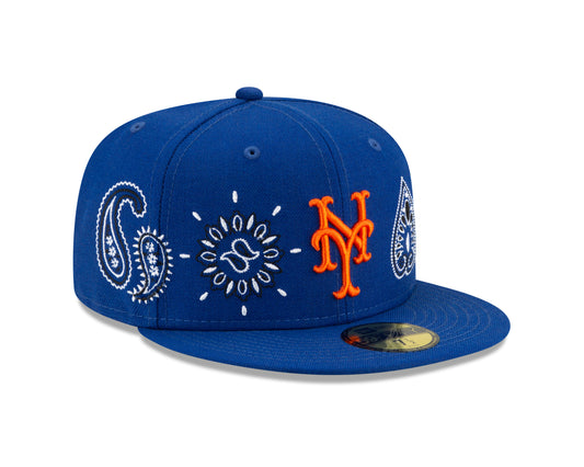 New York Mets All Over Print Paisley 59Fifty Fitted Hat