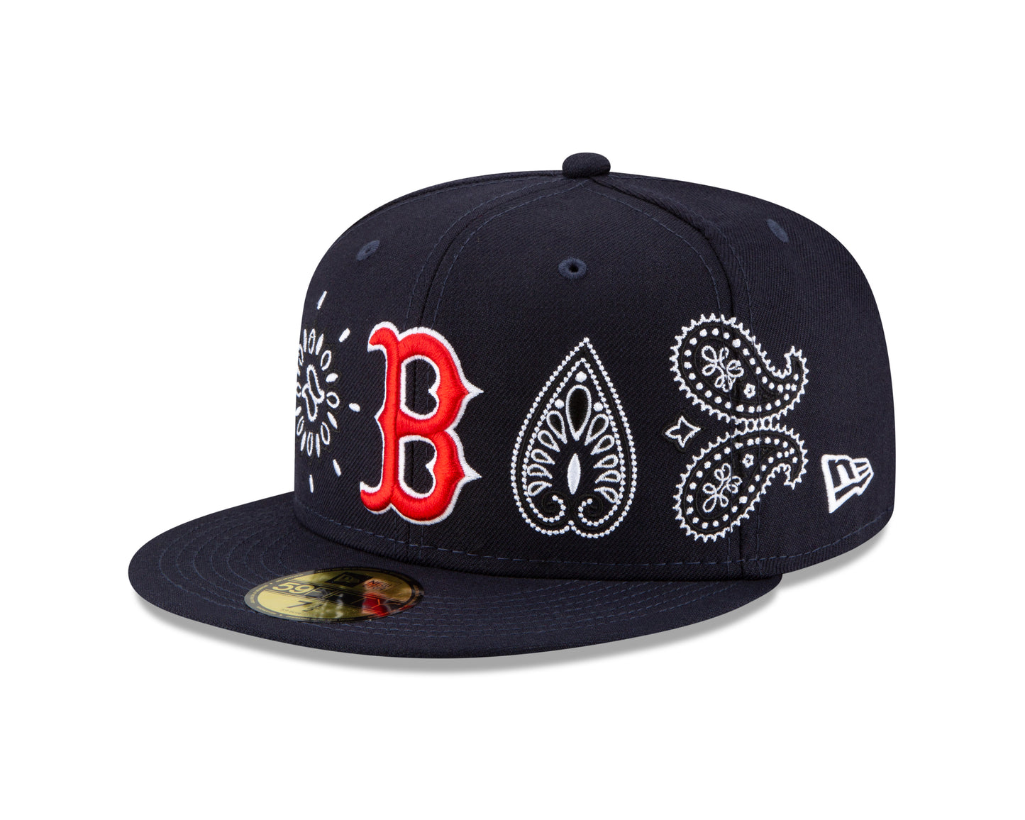 Boston Red Sox All Over Print Paisley 59Fifty Fitted Hat