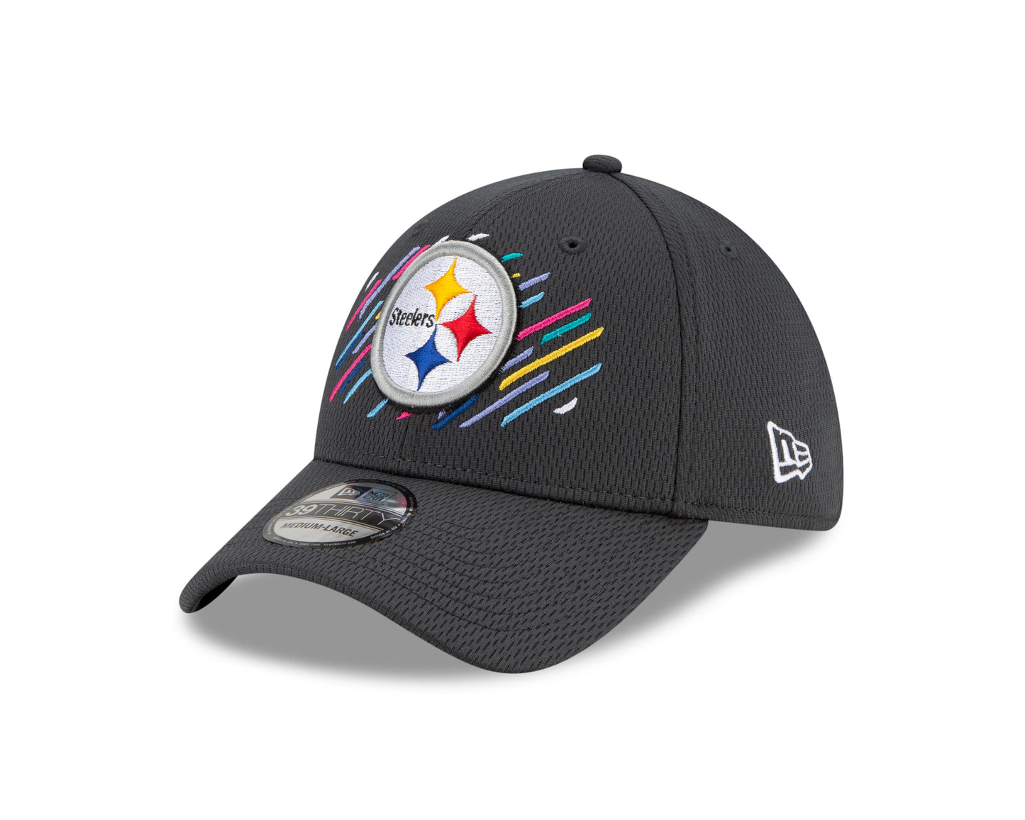 Pittsburgh Steelers New Era Crucial Catch 39THIRTY Flex Hat - Gray