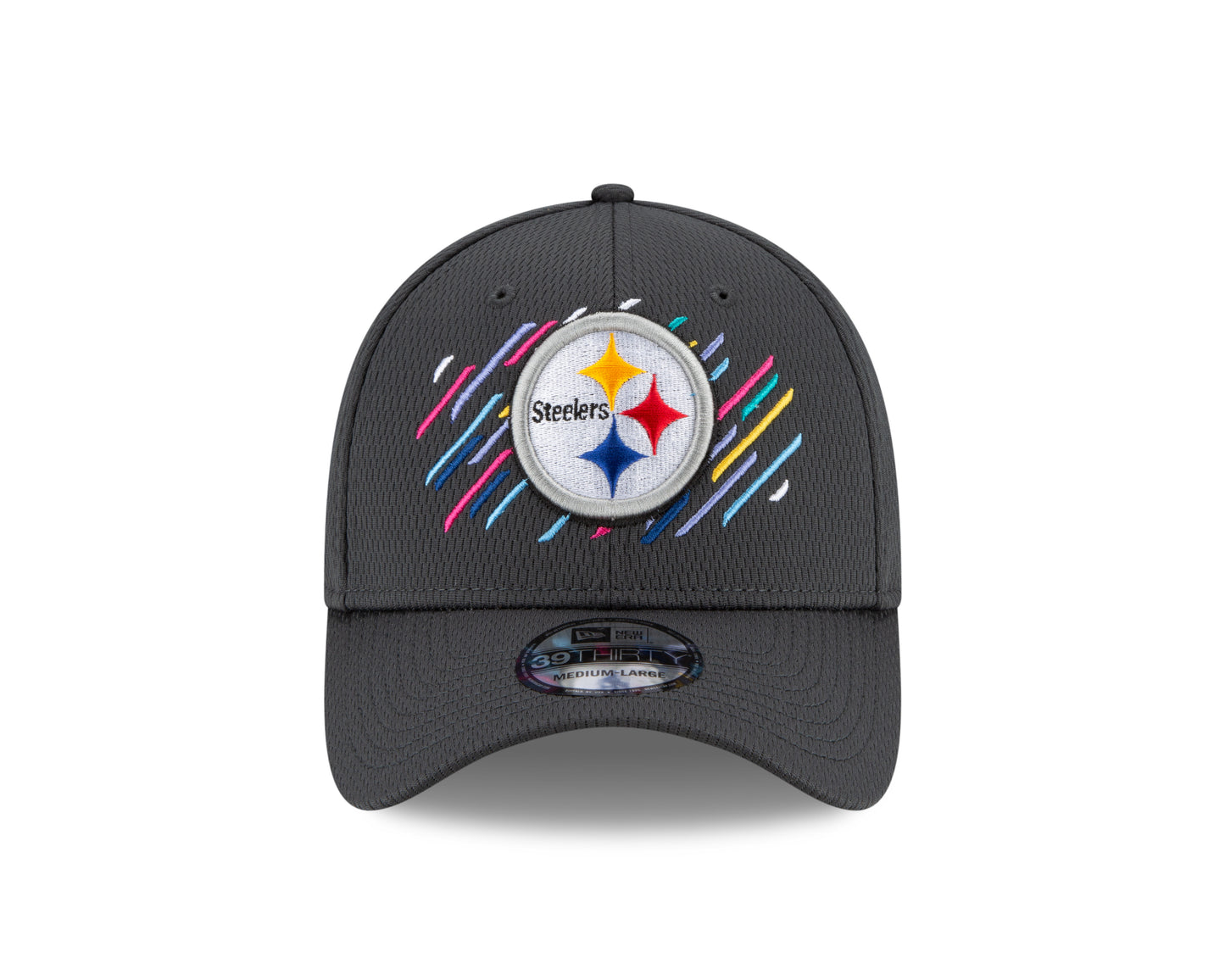Pittsburgh Steelers New Era Crucial Catch 39THIRTY Flex Hat - Gray