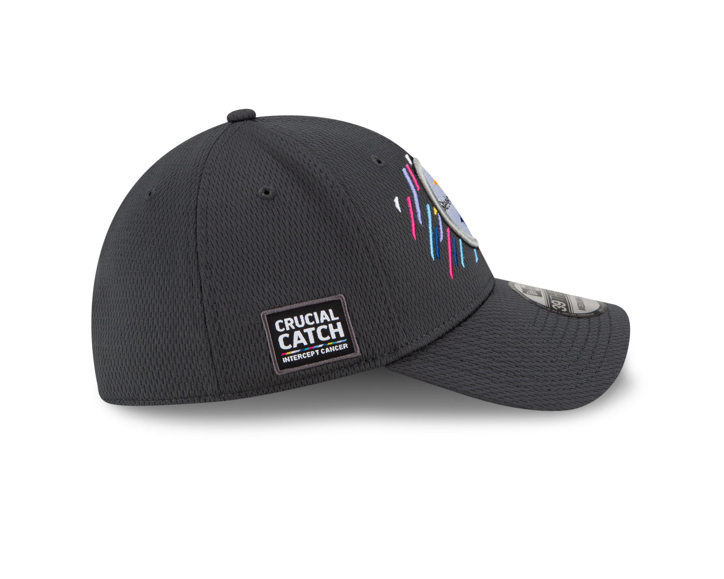 Pittsburgh Steelers New Era Crucial Catch 39THIRTY Flex Hat - Gray