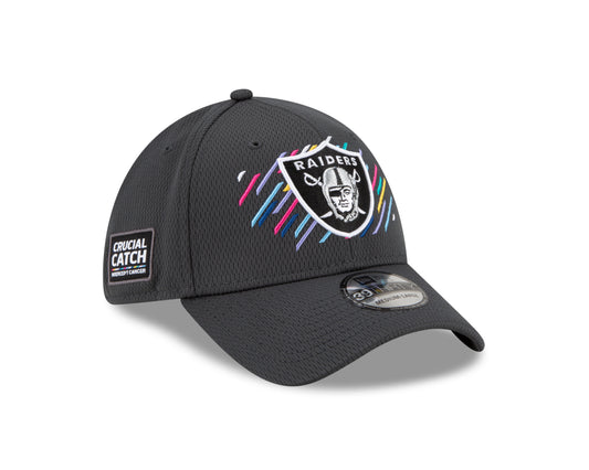 Las Vegas Raiders New Era Crucial Catch 39THIRTY Flex Hat - Gray