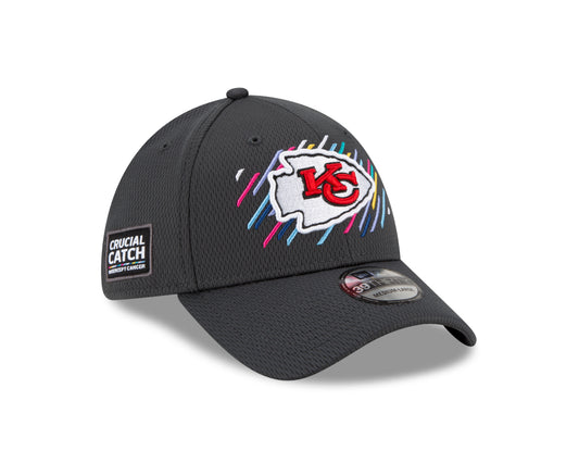 Kansas City Chiefs New Era Crucial Catch 39THIRTY Flex Hat - Gray