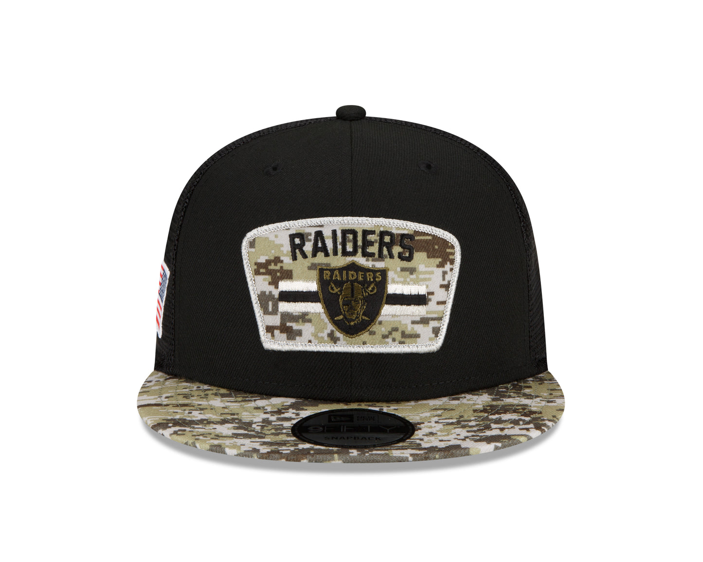 Las Vegas Raiders New Era Salute to Service 9FIFTY Adjustable Hat - Black