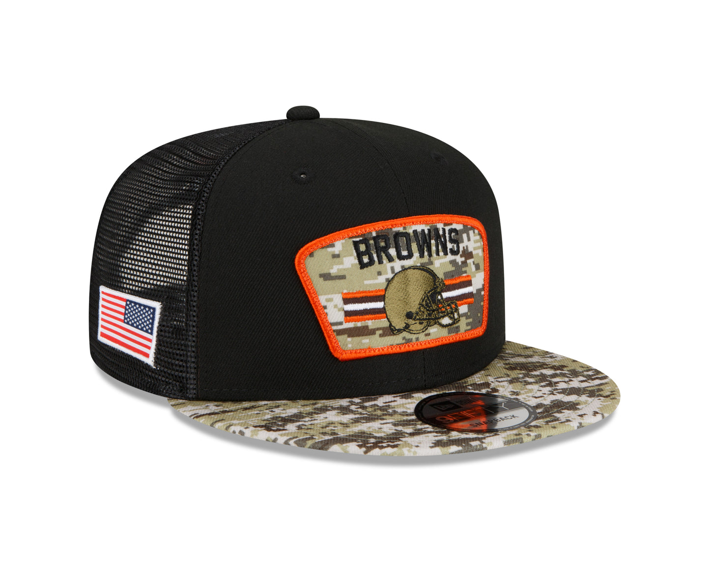Cleveland Browns New Era Salute to Service 9FIFTY Snapback Hat - Black
