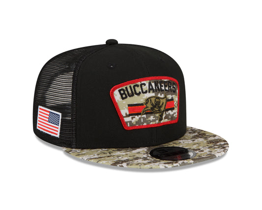 Tampa Bay Buccaneers New Era Salute To Service 9FIFTY Adjustable Hat - Black