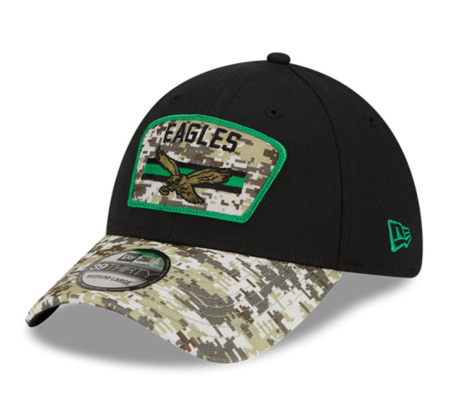 Philadelphia Eagles Historic New Era Salute to Service Sideline 39THIRTY Hat -