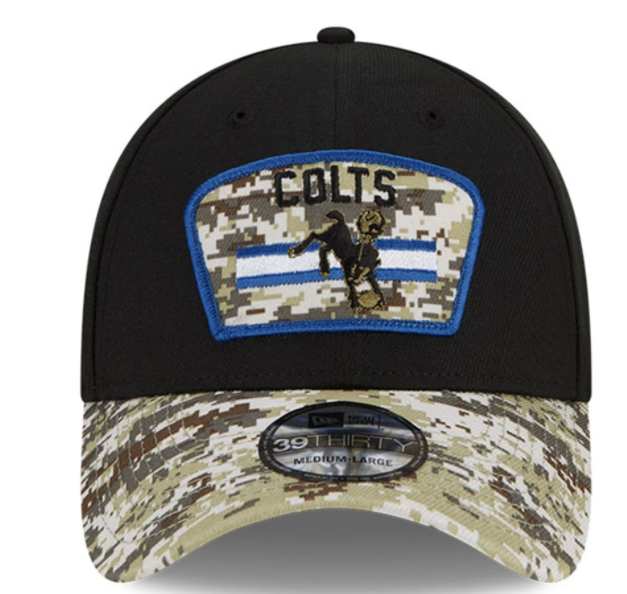 Indianapolis Colts New Era Salute to Service Sideline 39THIRTY Flex Hat - Black