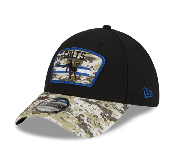 Indianapolis Colts New Era Salute to Service Sideline 39THIRTY Flex Hat - Black
