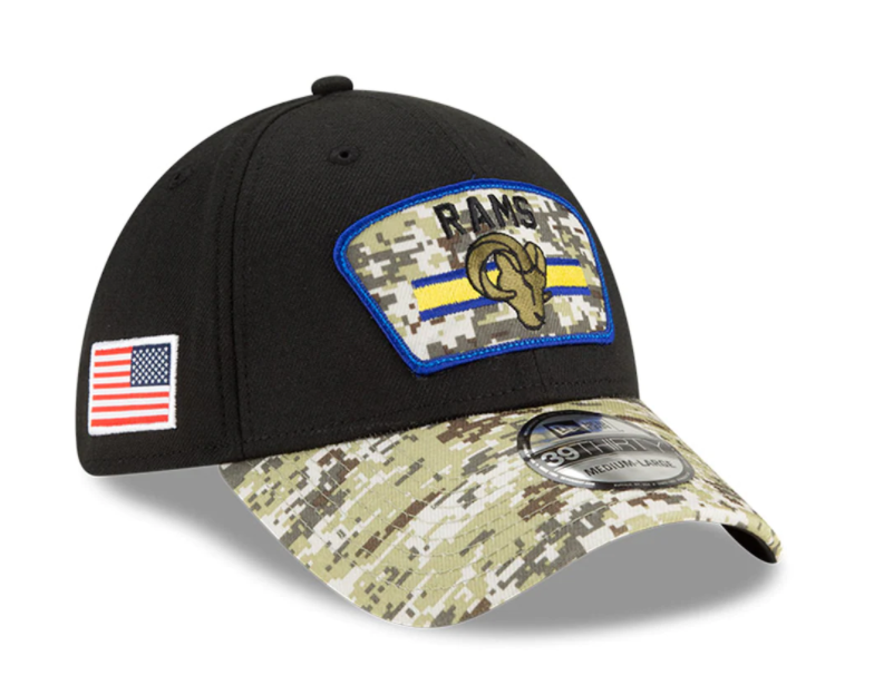 Los Angeles Rams New Era Salute to Service Sideline 39THIRTY Flex Hat - Black
