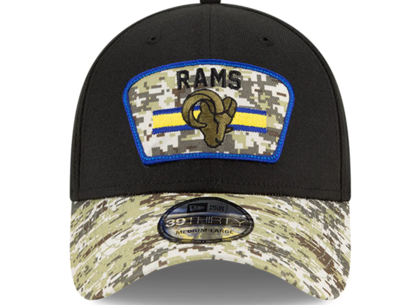 Los Angeles Rams New Era Salute to Service Sideline 39THIRTY Flex Hat - Black