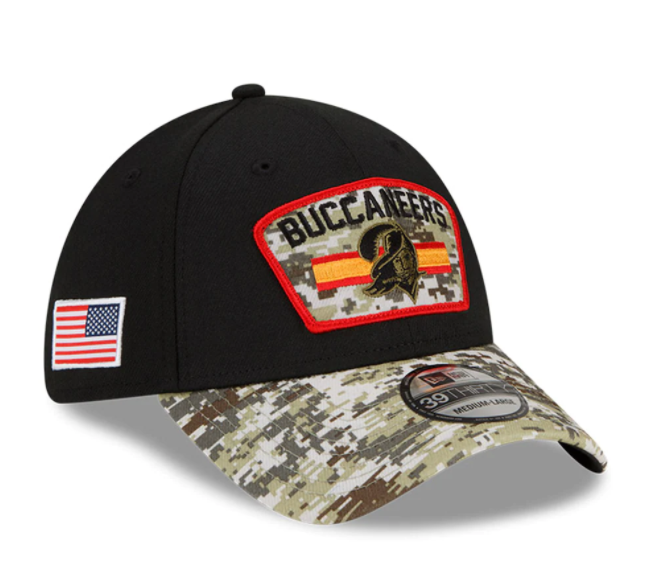 Tampa Bay Buccaneers New Era Salute to Service 39THIRTY Flex Hat - Black