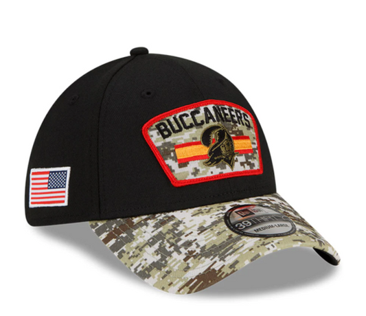 Tampa Bay Buccaneers New Era Salute to Service 39THIRTY Flex Hat - Black