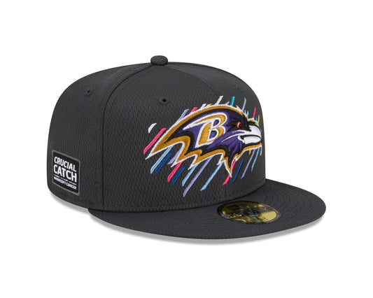 Baltimore Ravens New Era Crucial Catch Sideline 59FIFTY Hat - Gray