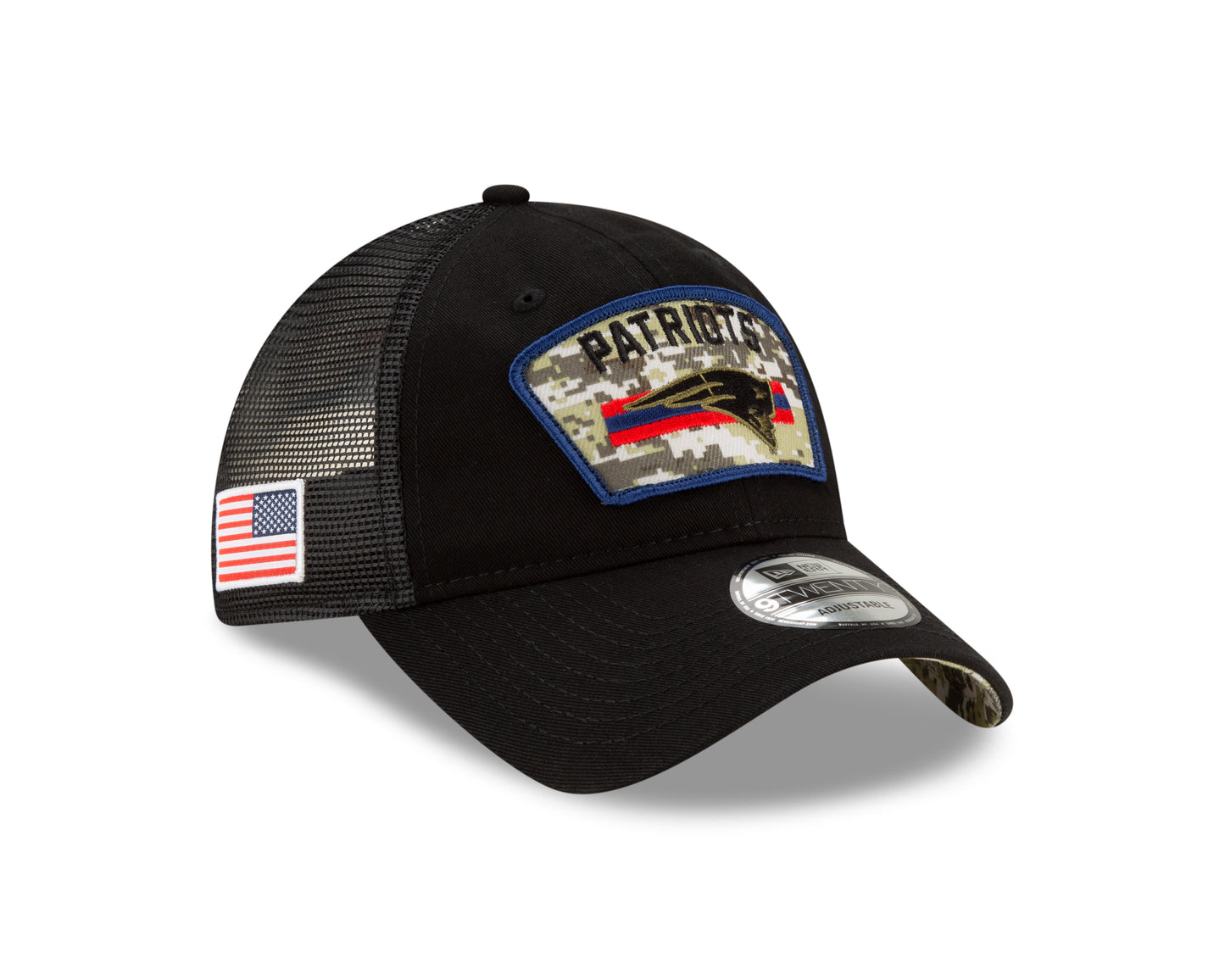 New England Patriots New Era Salute to Service 9TWENTY Adjustable Hat - Black