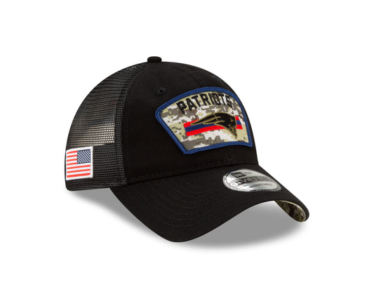 New England Patriots New Era Salute to Service 9TWENTY Adjustable Hat - Black
