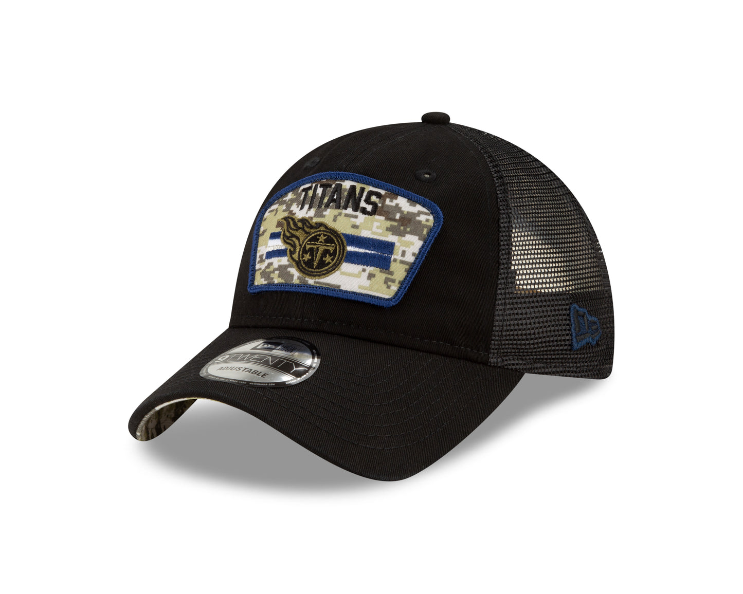 Tennessee Titans New Era Salute to Service 9TWENTY Adjustable Hat - Black