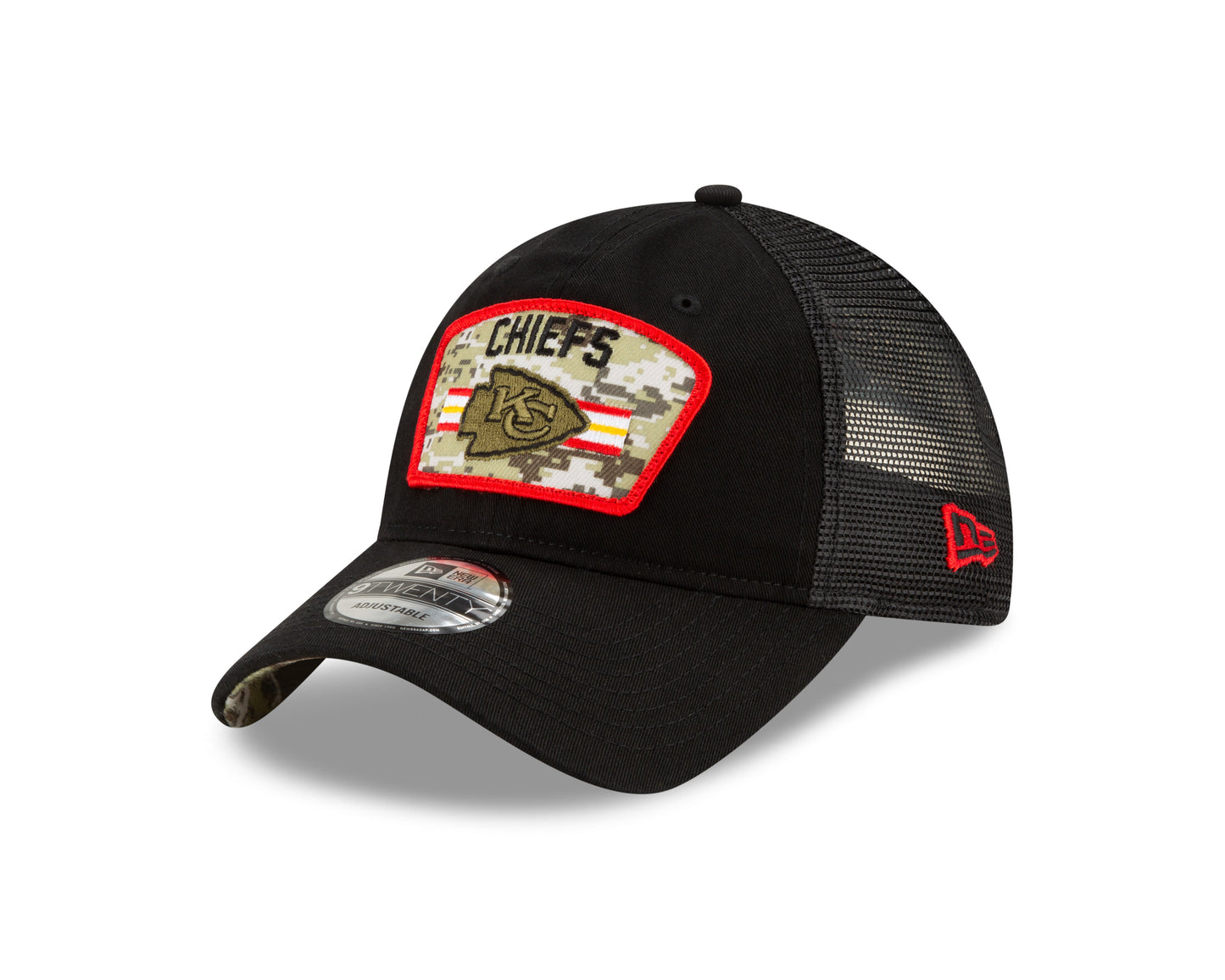 Kansas City Chiefs New Era Salute to Service 9TWENTY Adjustable Hat - Black