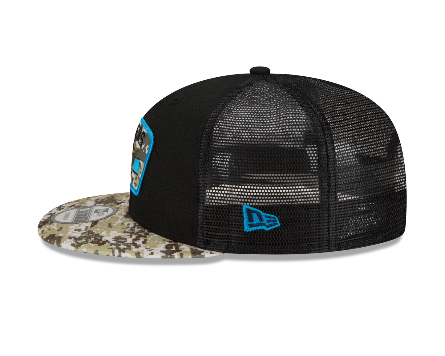 Carolina Panthers New Era Salute To Service 9FIFTY Adjustable Hat - Black