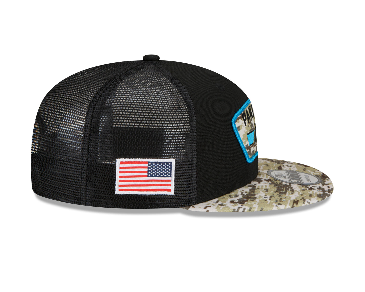 Carolina Panthers New Era Salute To Service 9FIFTY Adjustable Hat - Black