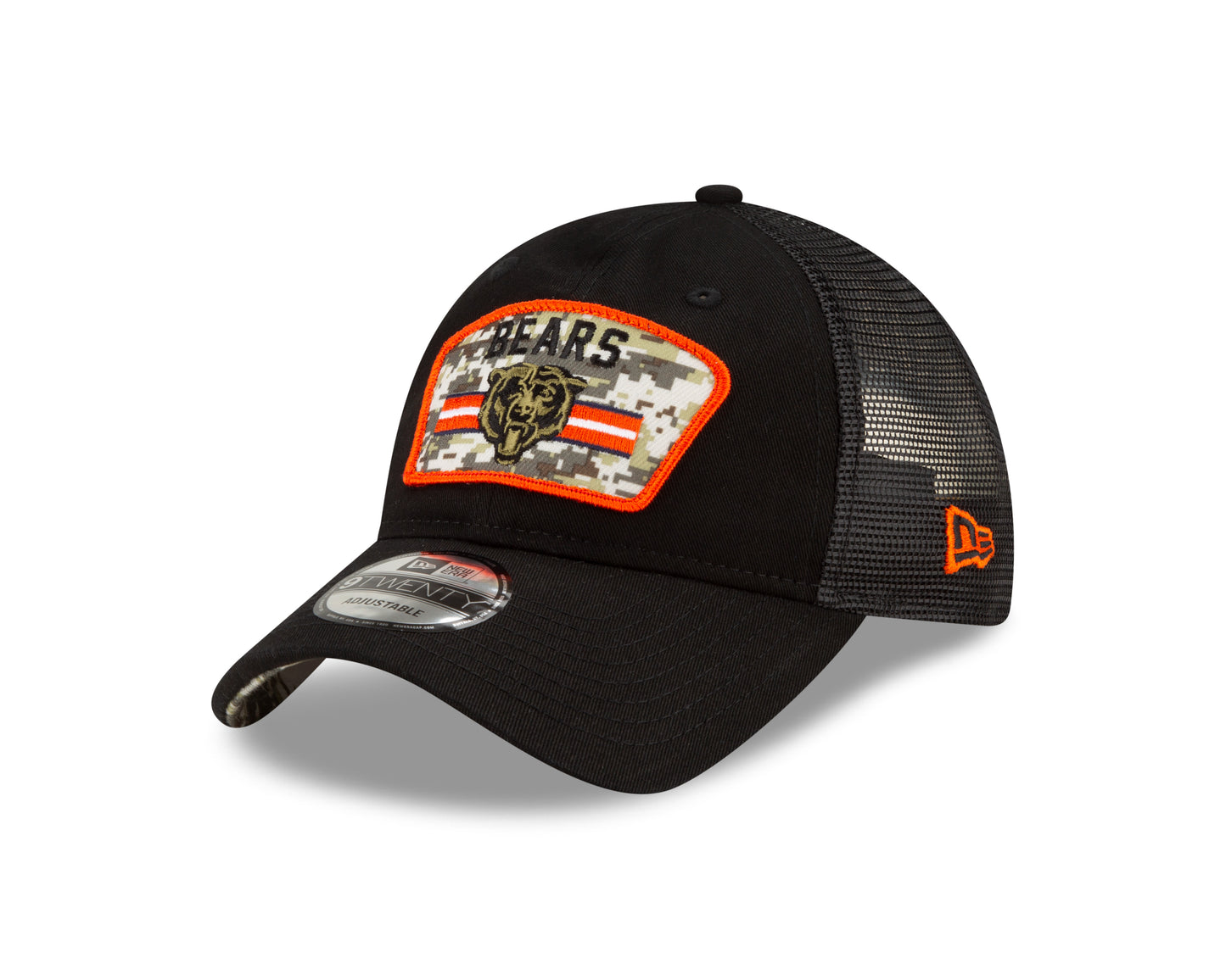 Chicago Bears New Era Salute to Service 9TWENTY Adjustable Hat - Black