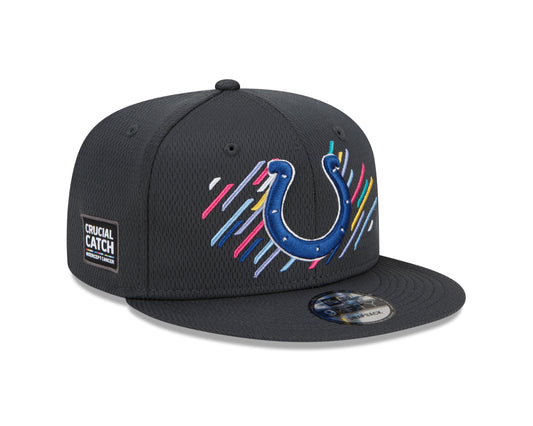Indianapolis Colts New Era Crucial Catch 9FIFTY Adjustable Hat - Gray