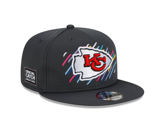 Kansas City Chiefs New Era NFL Crucial Catch Official 9Fifty Snapback Hat- Gray