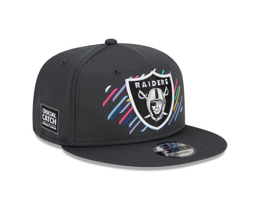 Las Vegas Raiders New Era Crucial Catch 9FIFTY Adjustable Hat - Gray