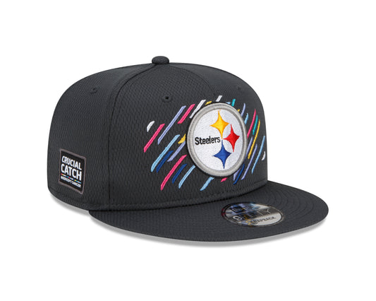 Pittsburgh Steelers New Era Crucial Catch 9FIFTY Adjustable Hat - Gray