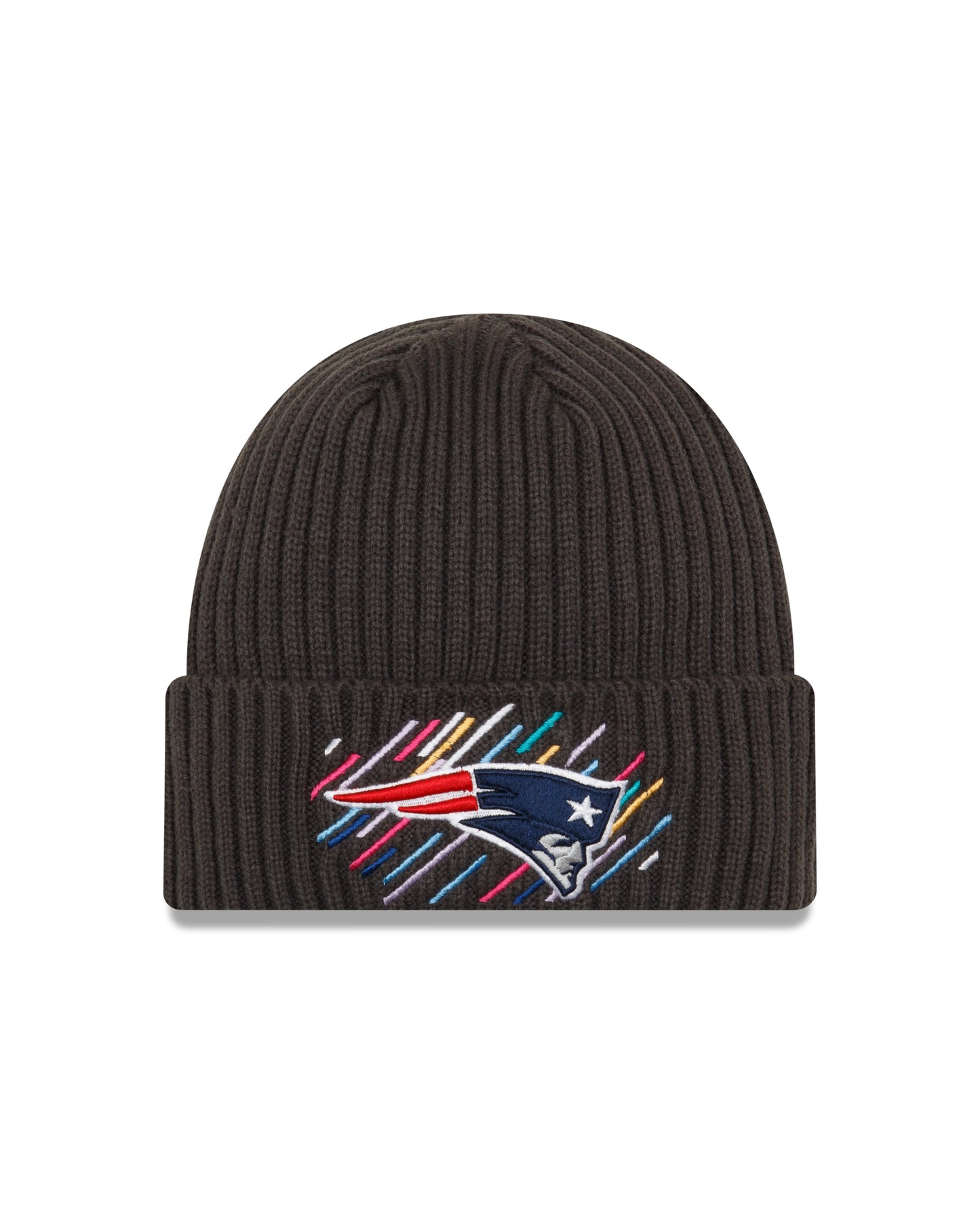 New England Patriots New Era Crucial Catch Cuffed Knit Hat - Gray