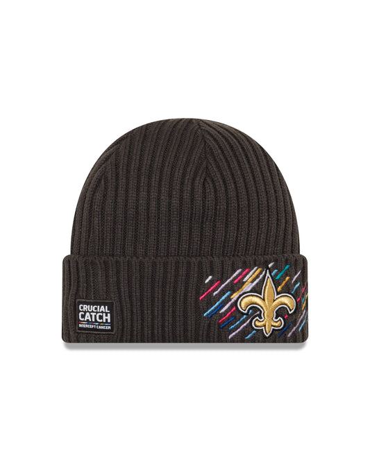 New Orleans Saints New Era Crucial Catch Cuffed Knit Hat - Gray