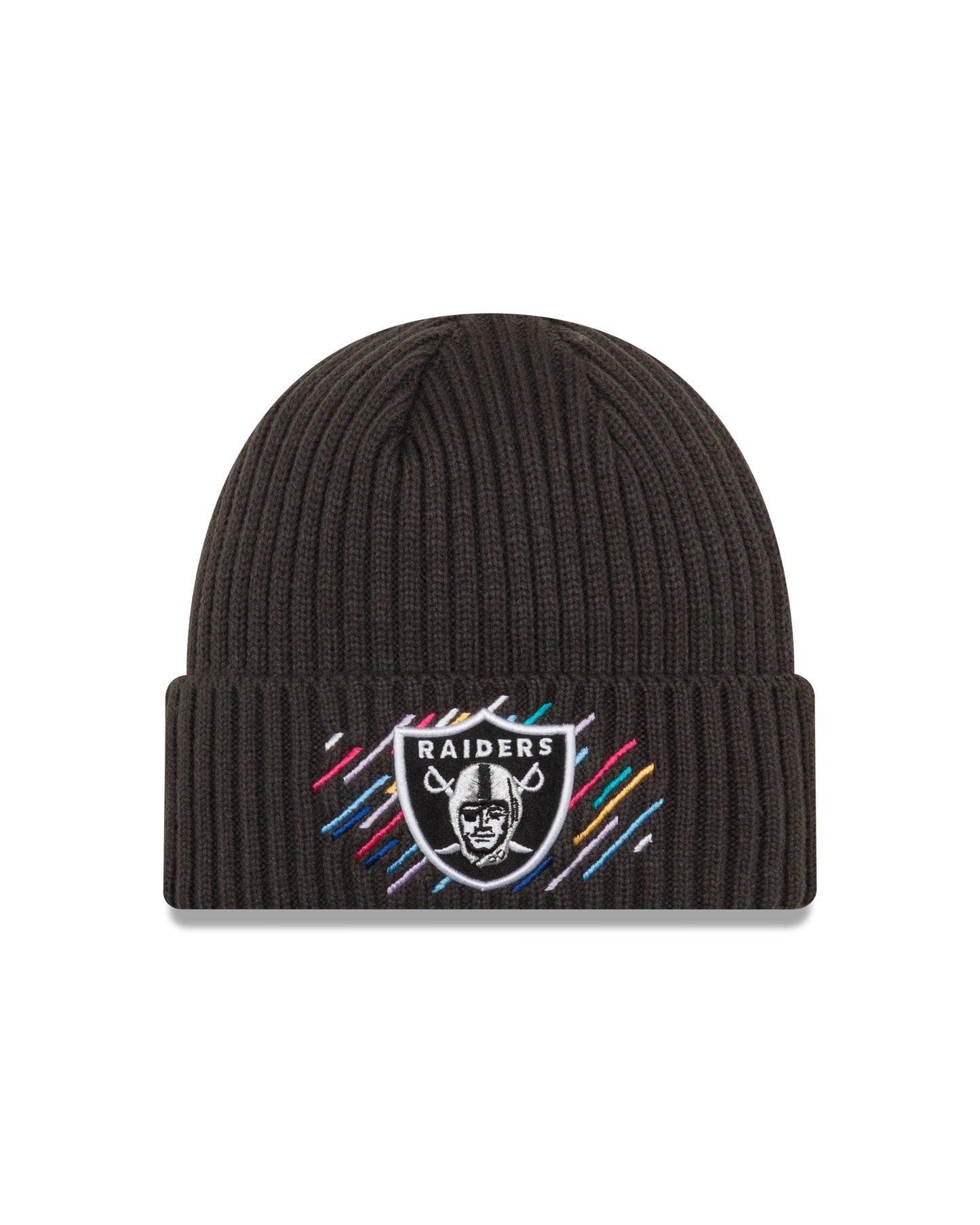 Las Vegas Raiders New Era Crucial Catch Cuffed Knit Hat - Gray