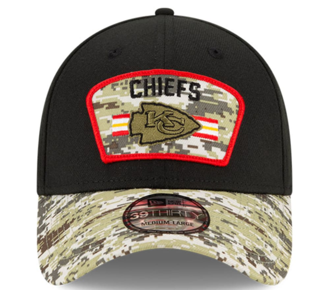 Kansas City Chiefs New Era Salute to Service 39THIRTY Hat - Black/Camo