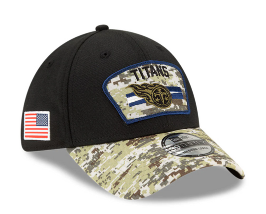 Tennessee Titans New Era Salute to Service 39THIRTY Flex Hat - Black