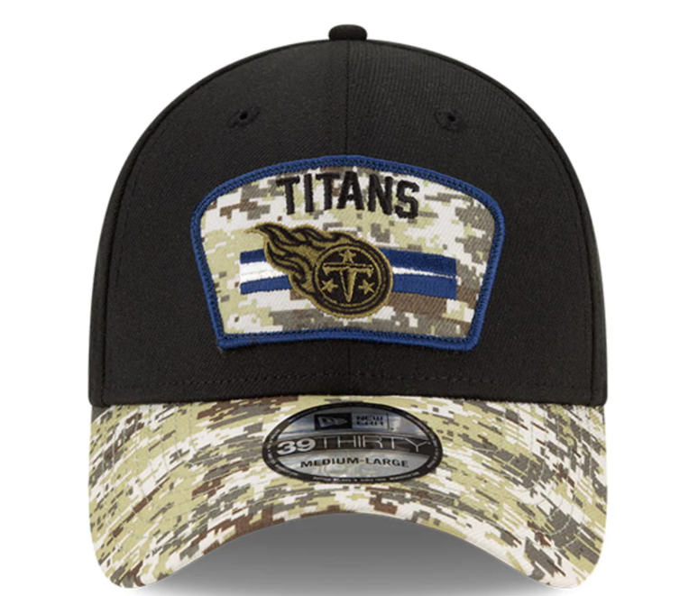 Tennessee Titans New Era Salute to Service 39THIRTY Flex Hat - Black
