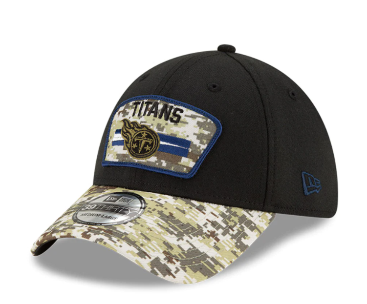Tennessee Titans New Era Salute to Service 39THIRTY Flex Hat - Black