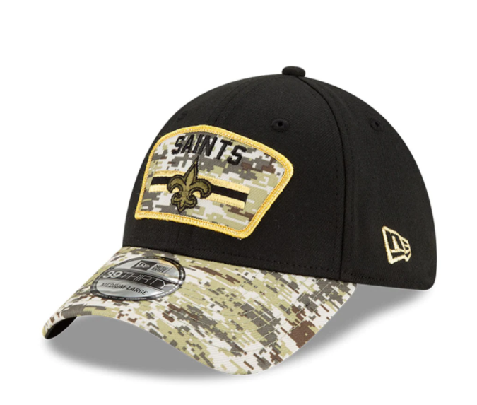 New Orleans Saints Salute to Service 39THIRTY Flex Hat - Black