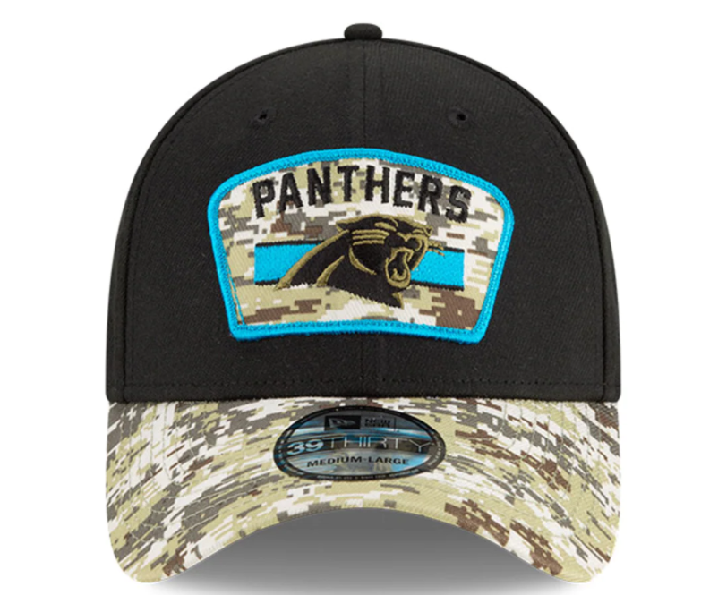 Carolina Panthers New Era Salute to Service Sideline 39THIRTY Flex Hat - Black