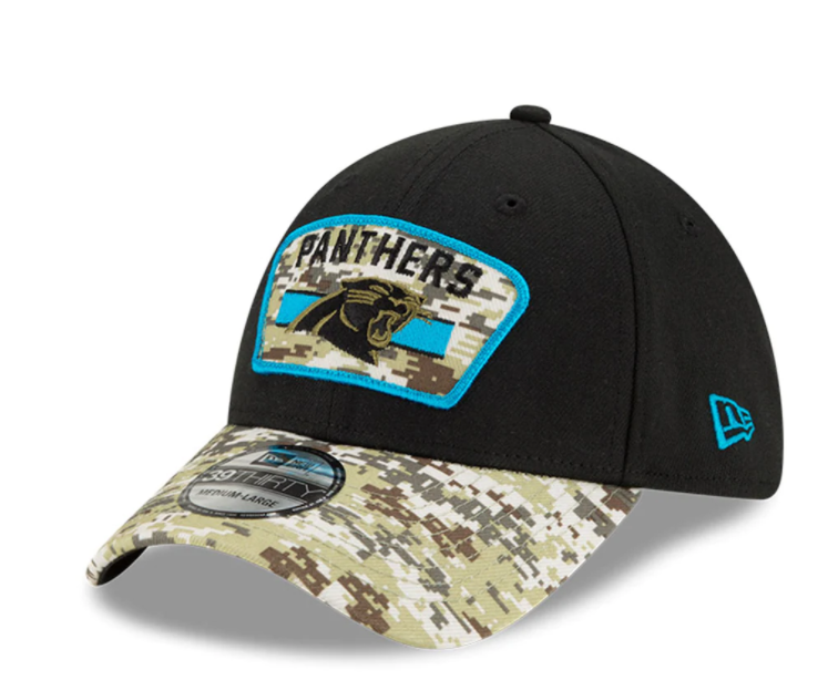 Carolina Panthers New Era Salute to Service Sideline 39THIRTY Flex Hat - Black