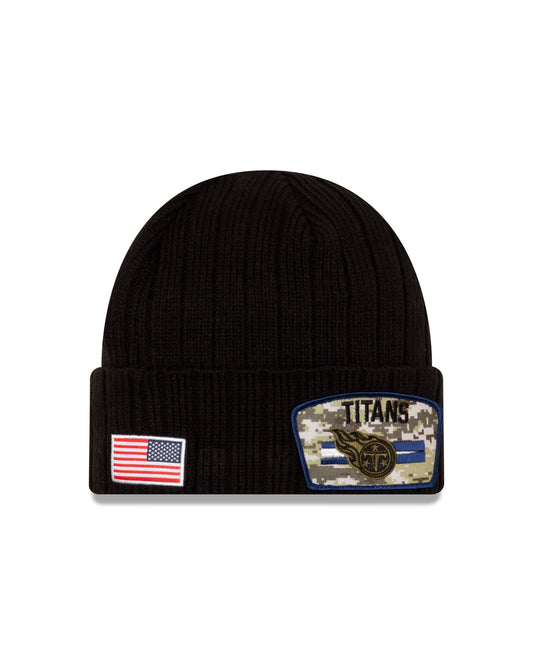 Tennessee Titans New Era Salute to Service Sideline Knit Hat - Black