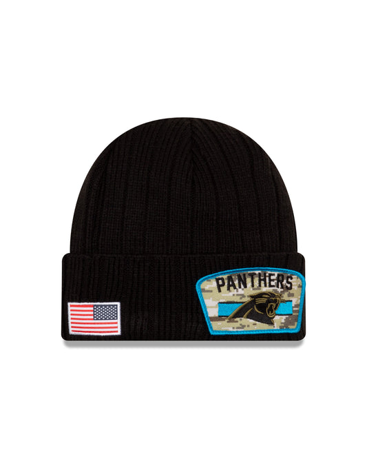Carolina Panthers 2021 Sideline Salute to Service Knit Hat - Black